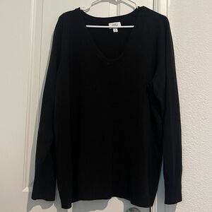 Croft & Barrow Black V-Neck Sweater